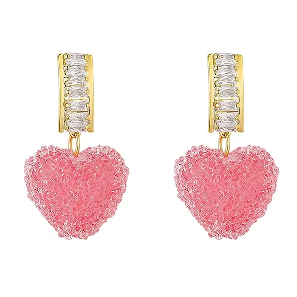 Heart Sugar Candy Earrings — view 1 Heart Sugar Candy Earrings — view 1