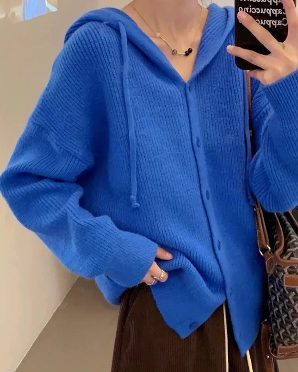 The Problem Child Knit Hoodie — view 3 The Problem Child Knit Hoodie — view 3
