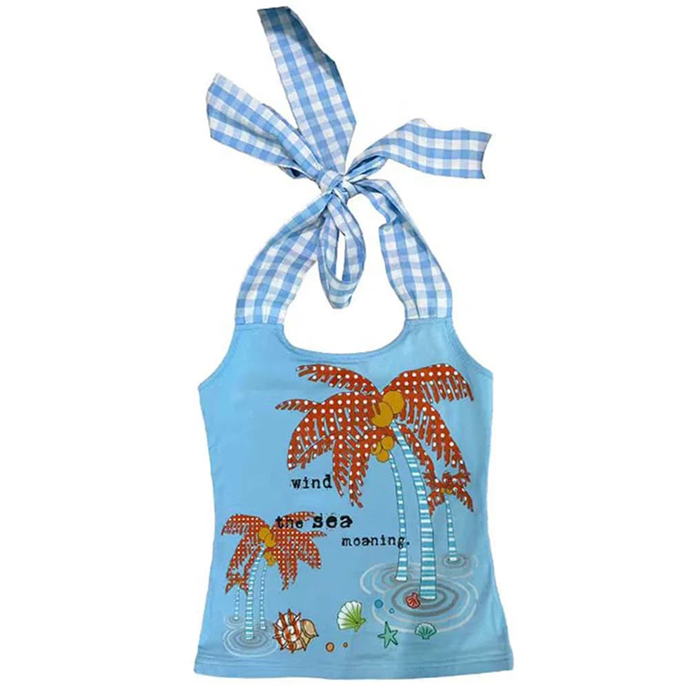 Coconut Girl Blue Halter Top — view 1 Coconut Girl Blue Halter Top — view 1
