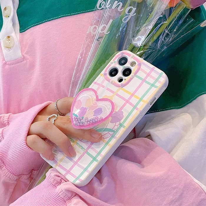 Pastel Grid iPhone Case — view 2 Pastel Grid iPhone Case — view 2