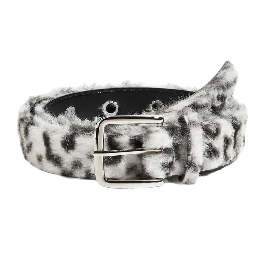 Wild Aura Faux Fur Leopard Belt — view 2 Wild Aura Faux Fur Leopard Belt — view 2