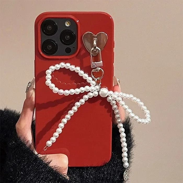 Pop of Red Bowknot iPhone Case — view 2 Pop of Red Bowknot iPhone Case — view 2
