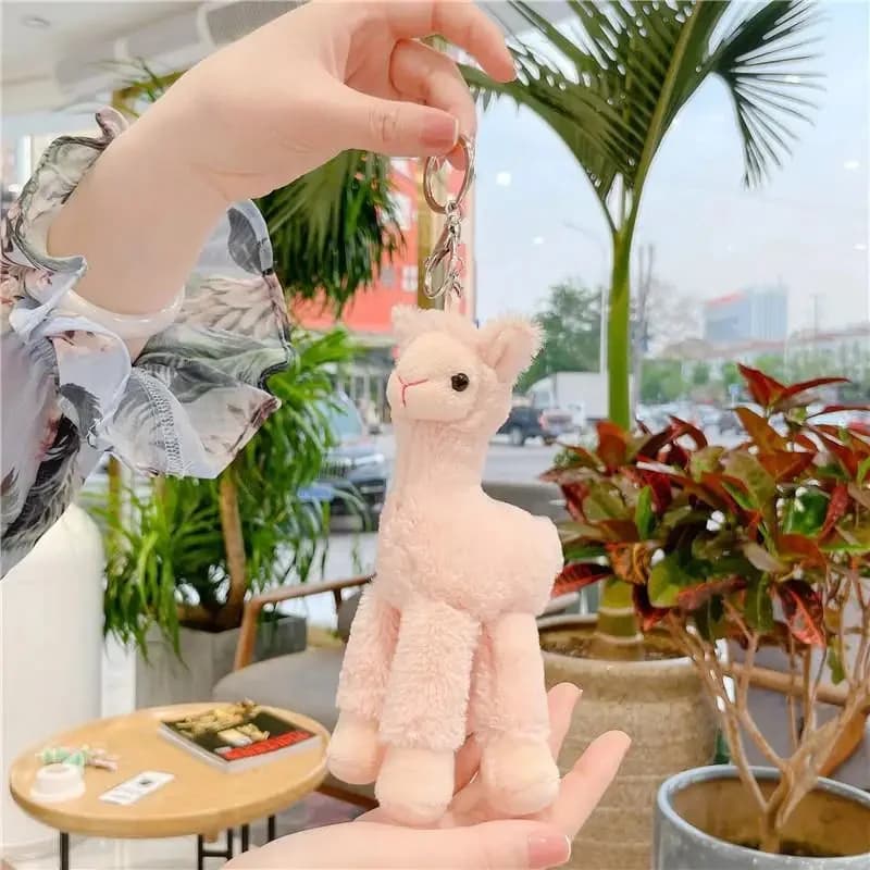 Fluffy Alpaca Plush Keychain — view 2 Fluffy Alpaca Plush Keychain — view 2
