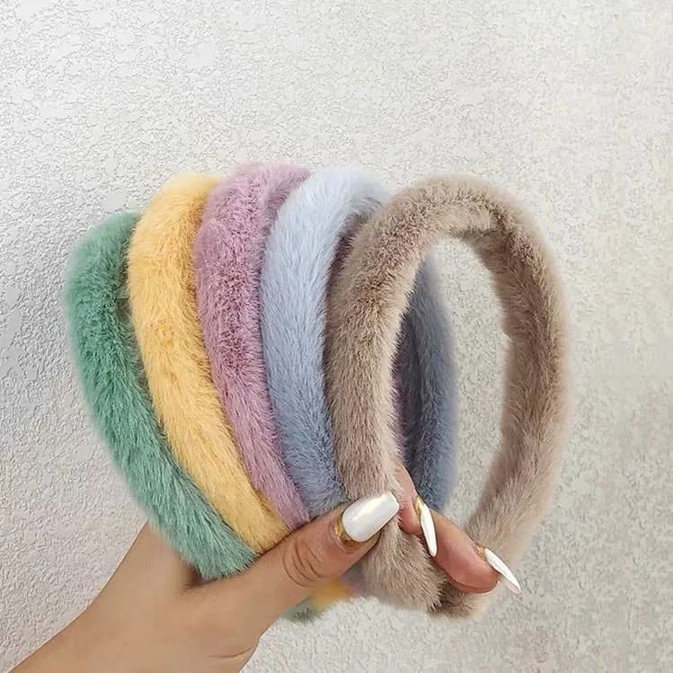 Pastel Aesthetic Fluffy Headband — view 2 Pastel Aesthetic Fluffy Headband — view 2