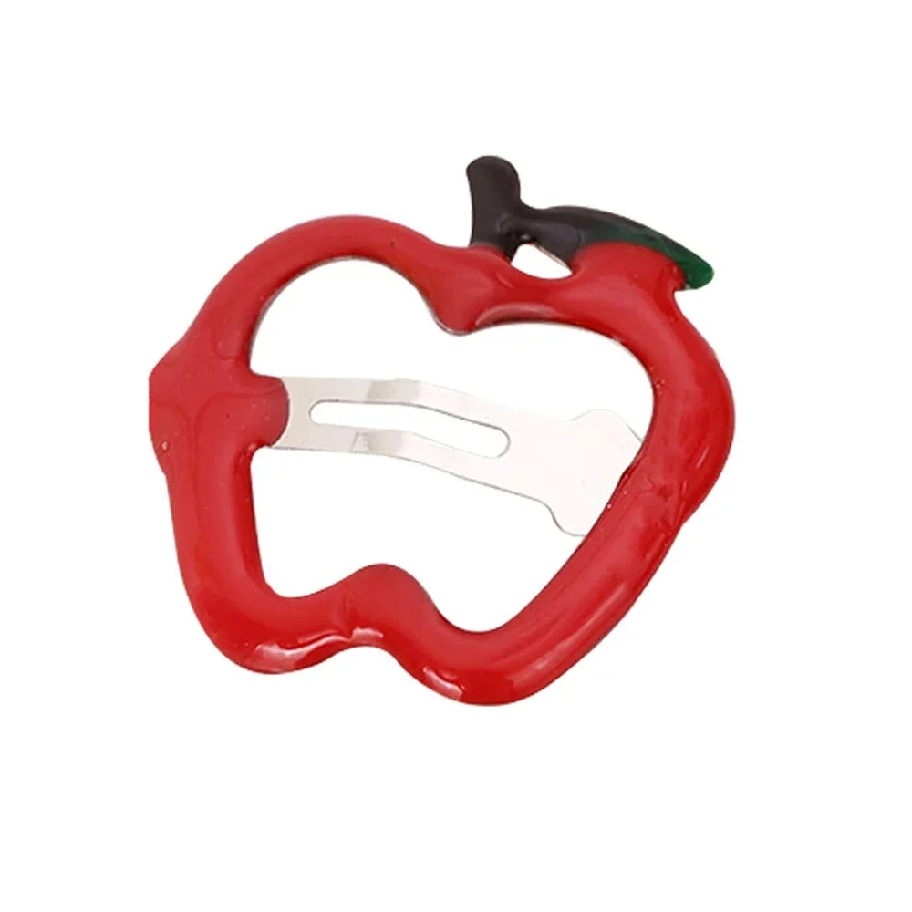 Red Apple Shaped Hair Clip — view 1 Red Apple Shaped Hair Clip — view 1
