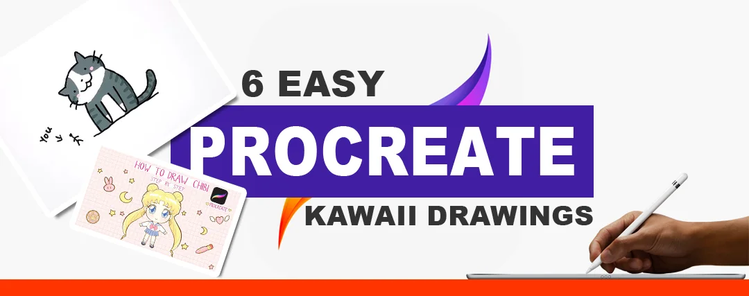 6 Easy Procreate Kawaii Drawings 6 Easy Procreate Kawaii Drawings