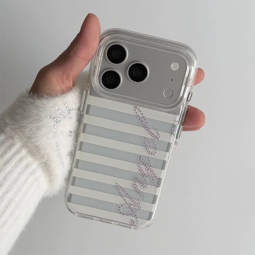 Angel Energy Rhinestone Y2K iPhone Case — view 2 Angel Energy Rhinestone Y2K iPhone Case — view 2