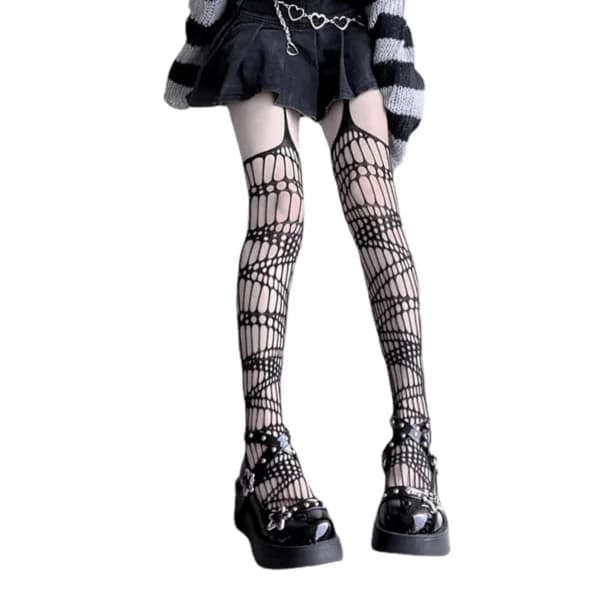 Aesthetic Goth Girl Stockings — view 1 Aesthetic Goth Girl Stockings — view 1