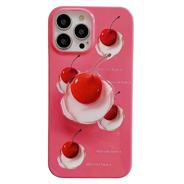 Aesthetic Cherry iPhone Case — view 1 Aesthetic Cherry iPhone Case — view 1