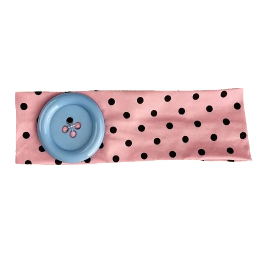 Polka Dot Button Headband — view 1 Polka Dot Button Headband — view 1