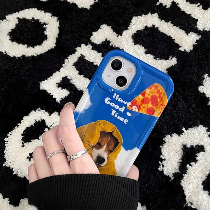 Dog & Pizza iPhone Case — view 2 Dog & Pizza iPhone Case — view 2