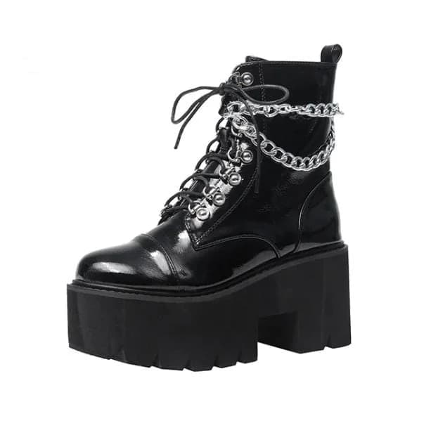 Chunky Boots With Chain — view 1 Chunky Boots With Chain — view 1