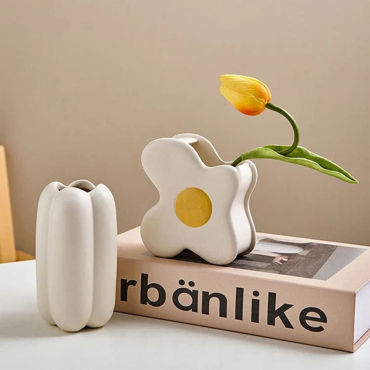 Danish Pastel Ceramic Flower Vase — view 2 Danish Pastel Ceramic Flower Vase — view 2