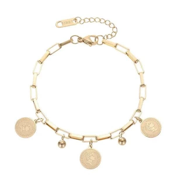 Gold Coin Bracelet — view 1 Gold Coin Bracelet — view 1