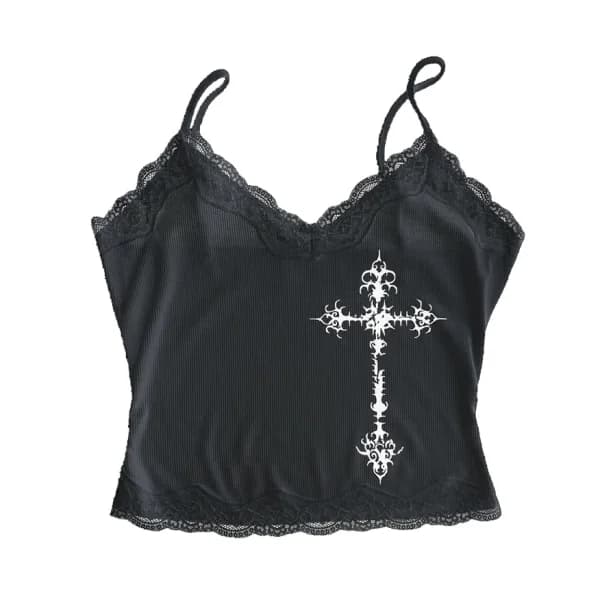 Grunge Cross Crop Top — view 2 Grunge Cross Crop Top — view 2