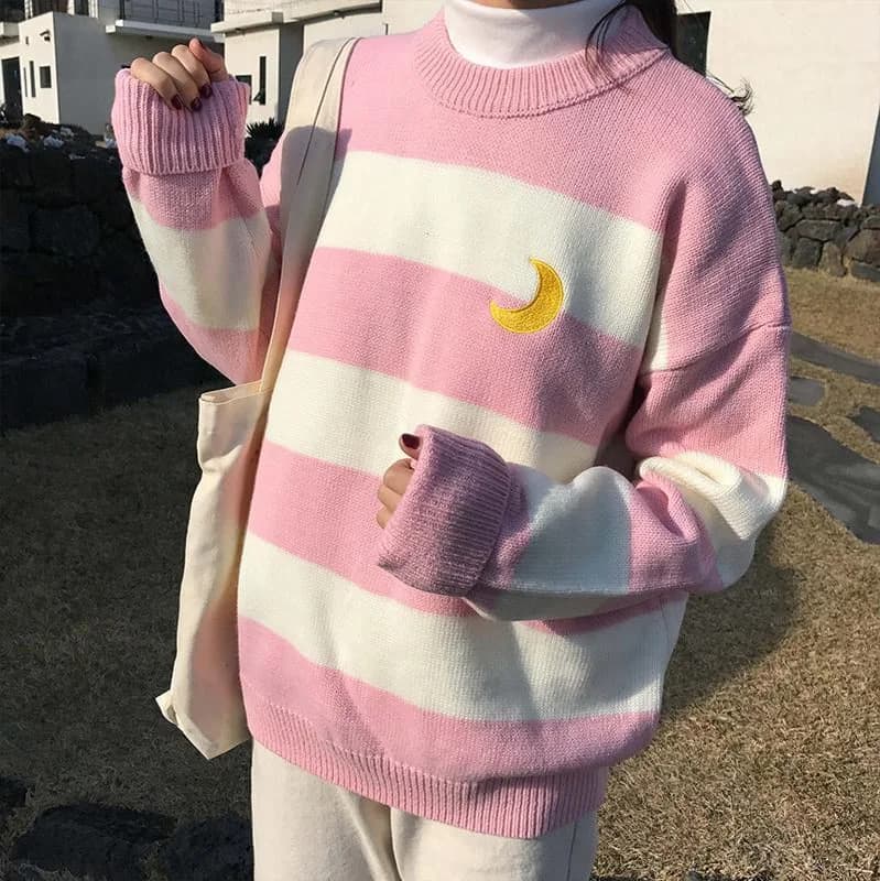 Stripe Moon Sweater — view 1 Stripe Moon Sweater — view 1