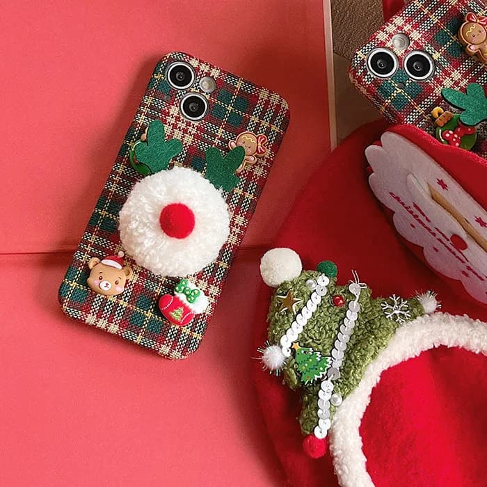 Xmas Plaid iPhone Case — view 2 Xmas Plaid iPhone Case — view 2