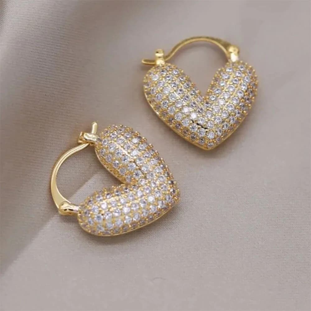 Love Me Tender Rhinestone Earrings — view 2 Love Me Tender Rhinestone Earrings — view 2