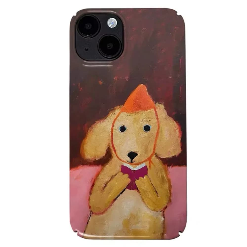 Dog Painting Aesthetic iPhone Case — view 1 Dog Painting Aesthetic iPhone Case — view 1