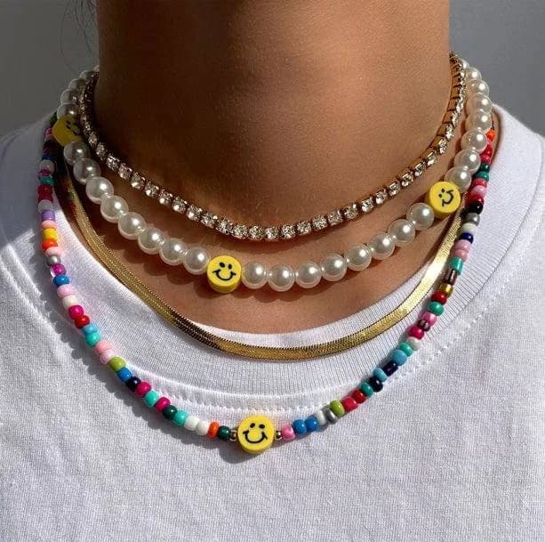 Smiley Face Necklace Set — view 1 Smiley Face Necklace Set — view 1