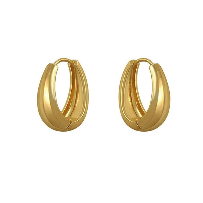 Golden Hoop Earrings — view 1 Golden Hoop Earrings — view 1