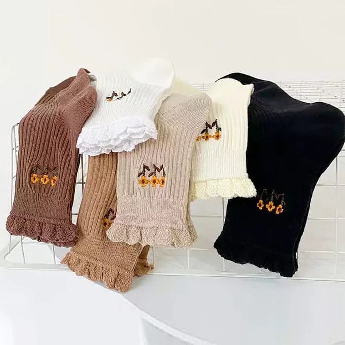 Sunflower Ruffles Socks — view 1 Sunflower Ruffles Socks — view 1