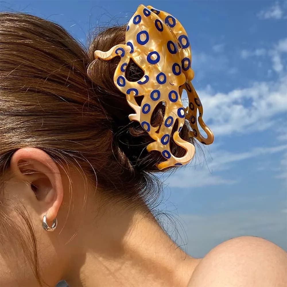 Greek Aesthetic Octopus Hair Claw — view 1 Greek Aesthetic Octopus Hair Claw — view 1