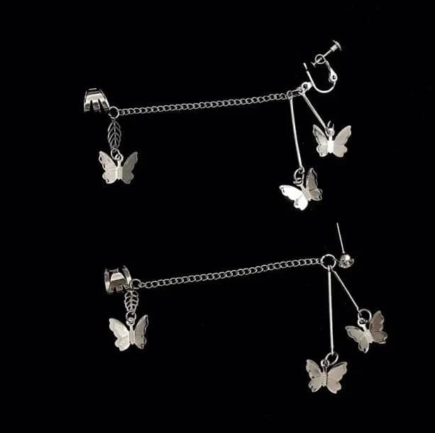 Edgy Butterfly Earrings — view 2 Edgy Butterfly Earrings — view 2