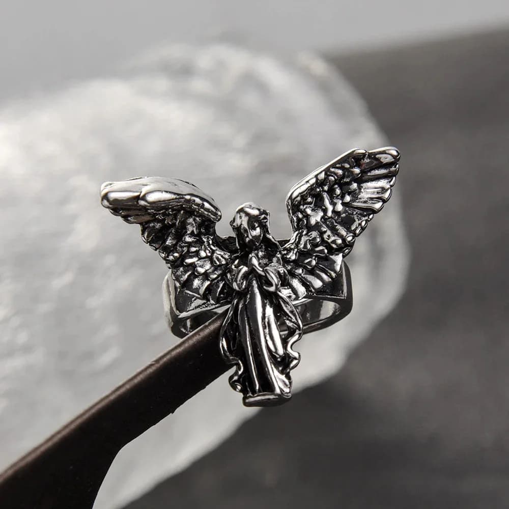 Silver Angel Ring — view 2 Silver Angel Ring — view 2