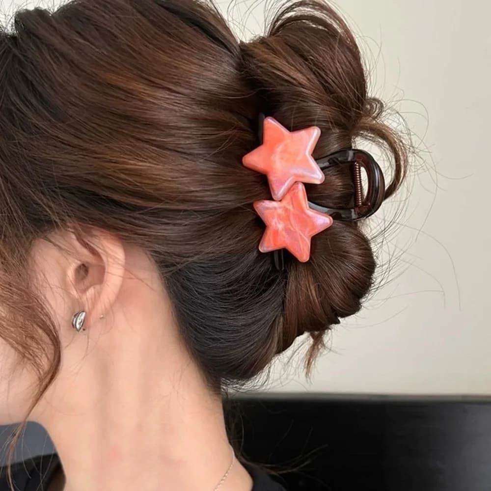 Pastel Star Double Hair Claw — view 2 Pastel Star Double Hair Claw — view 2