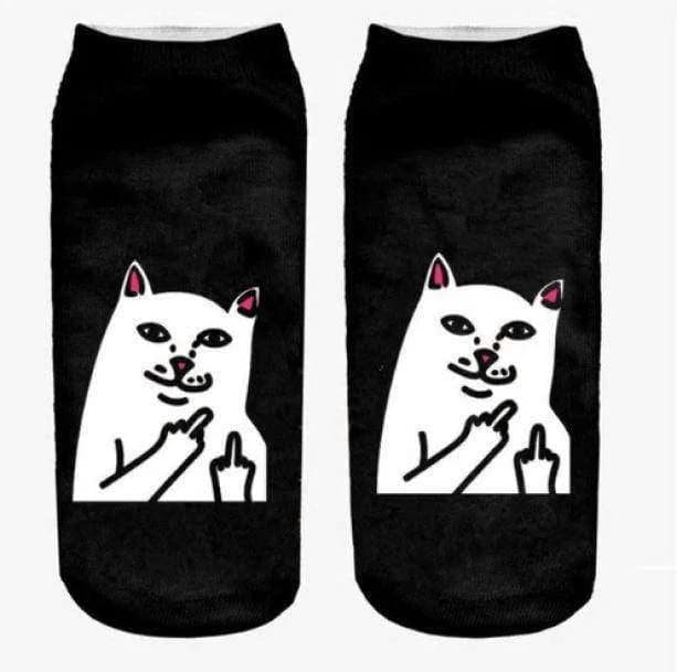 Cartoon Cat Socks — view 1 Cartoon Cat Socks — view 1