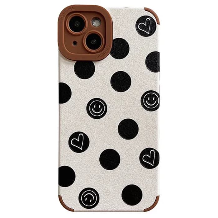 Smiley Dot Print iPhone Case — view 1 Smiley Dot Print iPhone Case — view 1