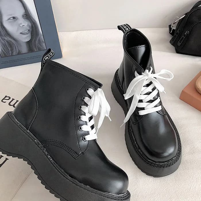 Lace Up Ankle Boots — view 2 Lace Up Ankle Boots — view 2
