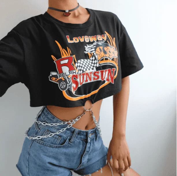 Aesthetic Top With Chains — view 2 Aesthetic Top With Chains — view 2