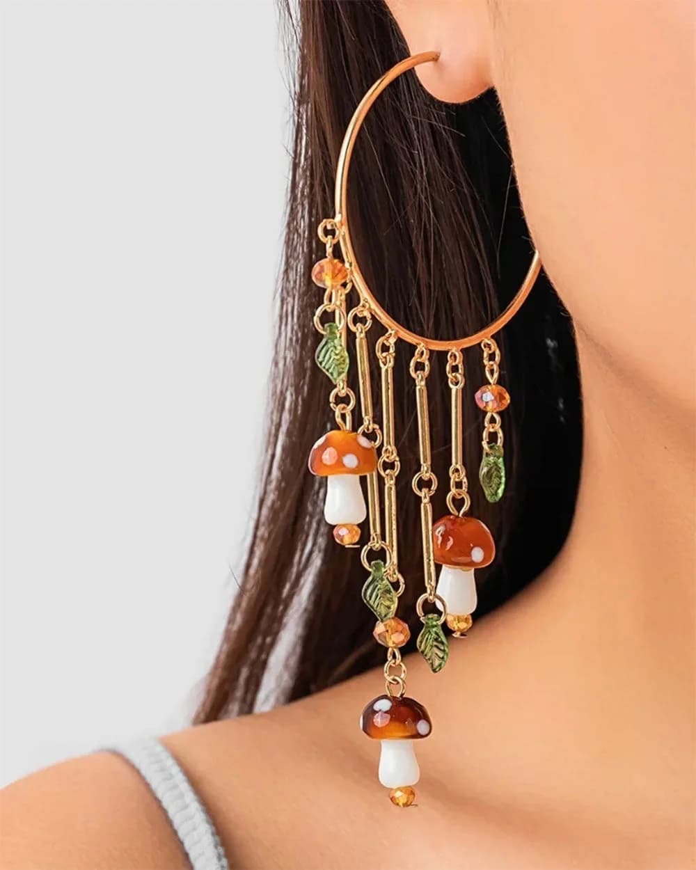 Fairycore Mushroom Earrings — view 2 Fairycore Mushroom Earrings — view 2