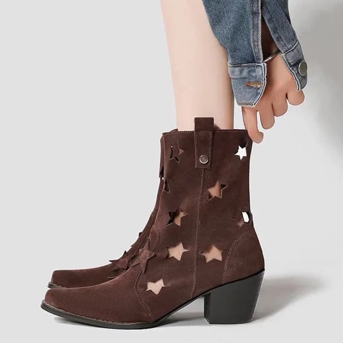 Star Cut Out Cowboy Boots — view 2 Star Cut Out Cowboy Boots — view 2