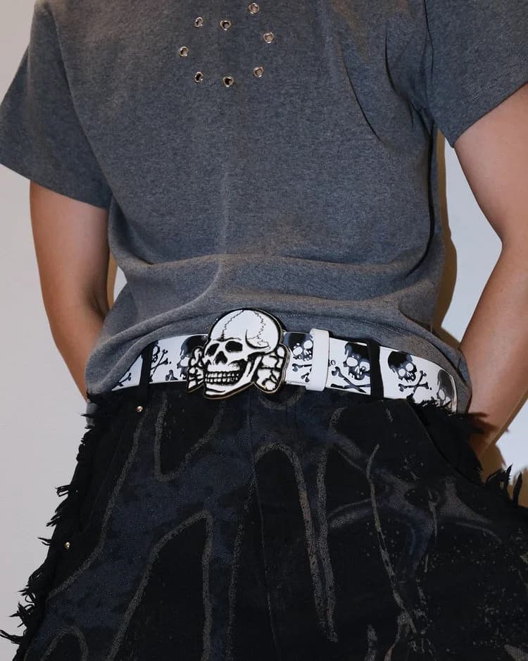 2000s Style Skull Belt — view 2 2000s Style Skull Belt — view 2