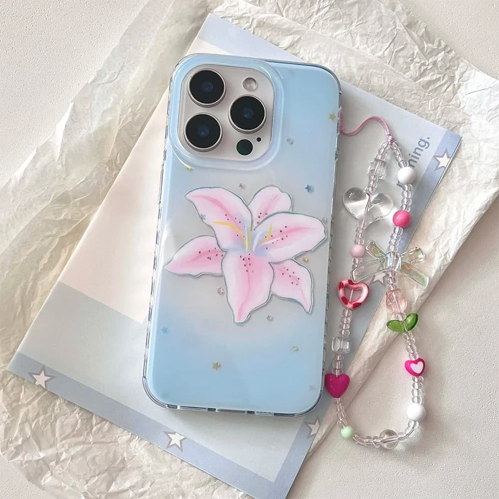 Pastel Tropical Flower iPhone Case — view 2 Pastel Tropical Flower iPhone Case — view 2