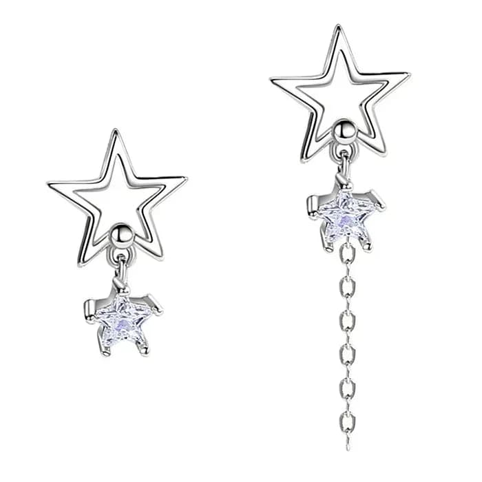 Star Girl Asymmetric Earrings — view 1 Star Girl Asymmetric Earrings — view 1