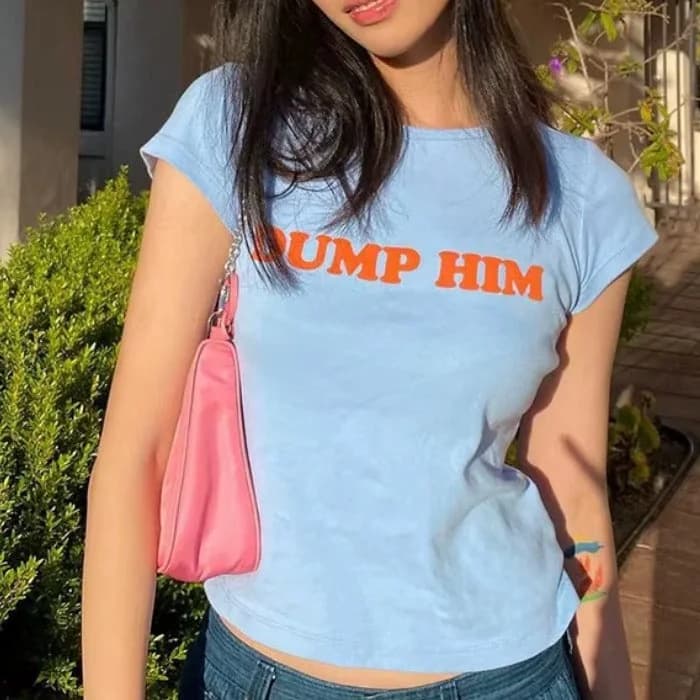 Dump Him Baby Tee — view 2 Dump Him Baby Tee — view 2