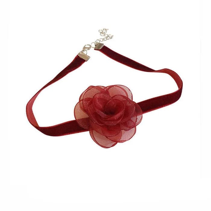 Rose Velvet Choker — view 2 Rose Velvet Choker — view 2