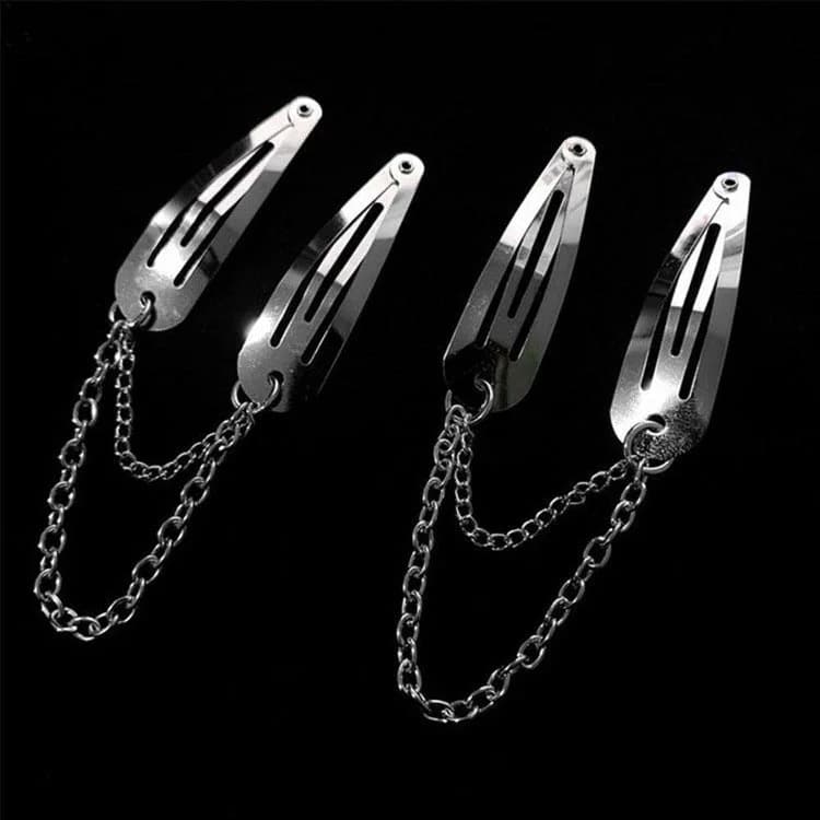 Grunge Aesthetic Chain Hair Clips — view 2 Grunge Aesthetic Chain Hair Clips — view 2