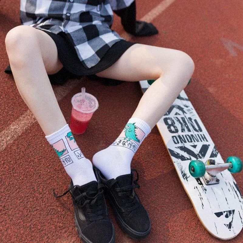 Cute Dinosaur Socks — view 2 Cute Dinosaur Socks — view 2