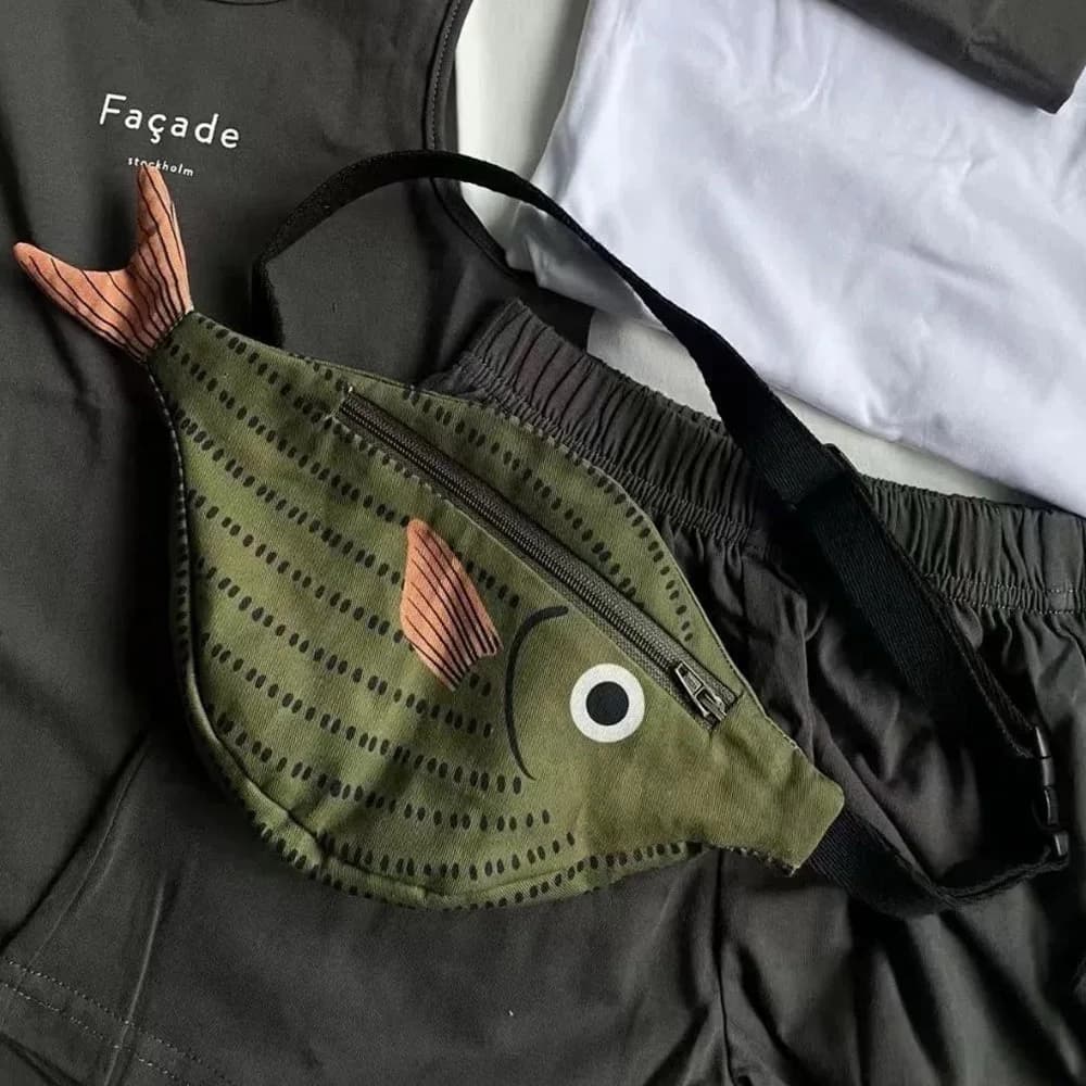Green Fish Waist Bag — view 2 Green Fish Waist Bag — view 2