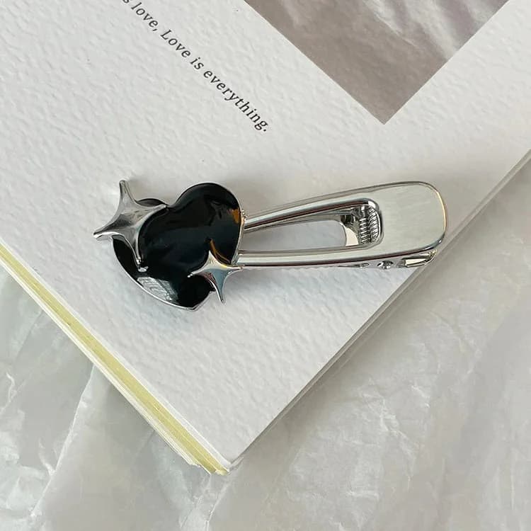 Grunge Aesthetic Black Hair Clip — view 3 Grunge Aesthetic Black Hair Clip — view 3
