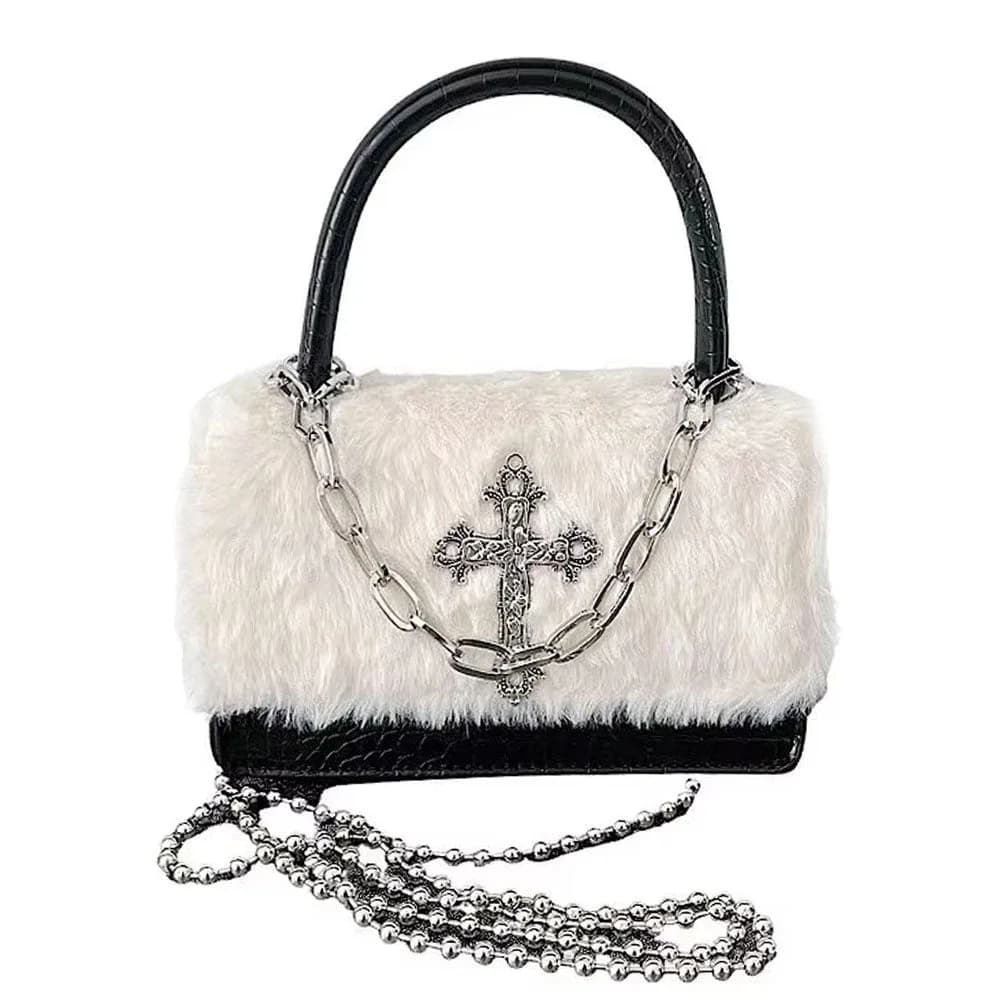 Gothic Aesthetic Fuzzy Bag — view 2 Gothic Aesthetic Fuzzy Bag — view 2
