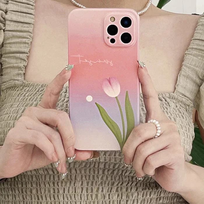 Tulip Gradient iPhone Case — view 2 Tulip Gradient iPhone Case — view 2