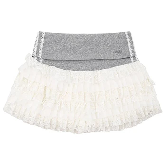 Blokette Ruffle Lace Mini Skirt — view 2 Blokette Ruffle Lace Mini Skirt — view 2