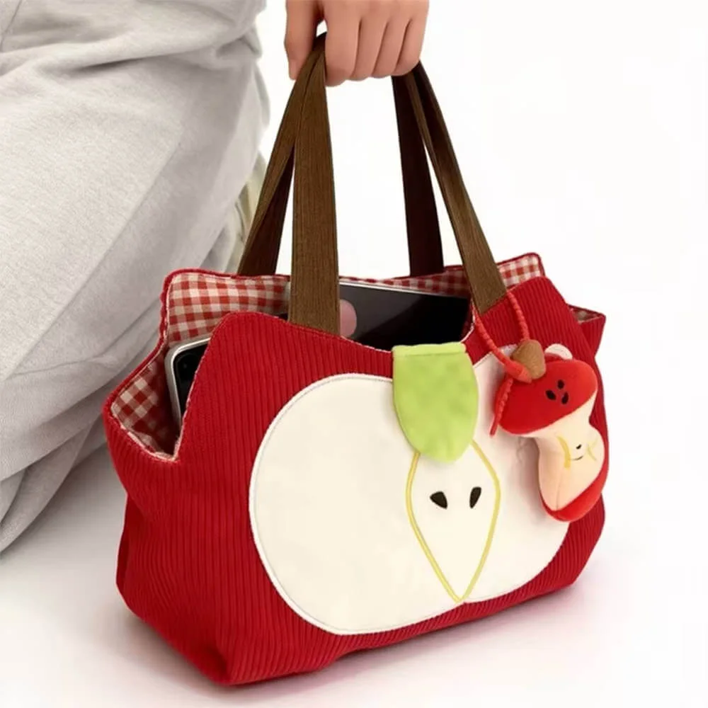 Red Apple Cord Shoulder Bag — view 3 Red Apple Cord Shoulder Bag — view 3