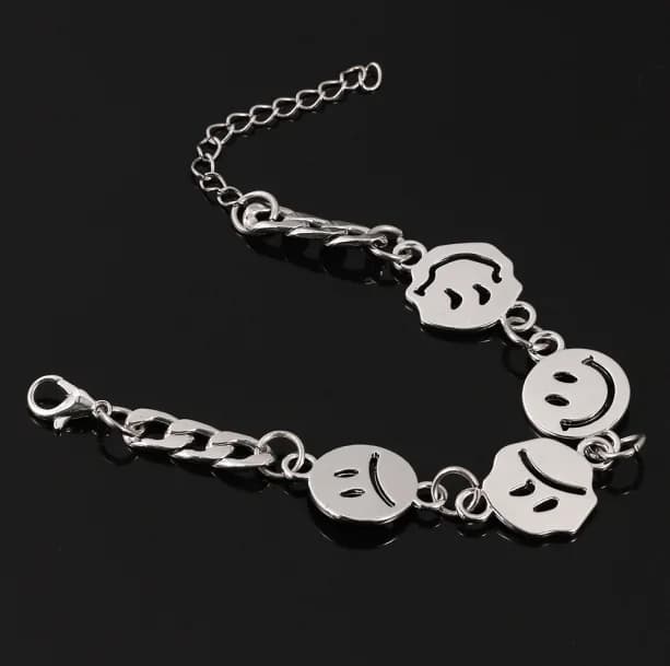 Sad And Happy Face Bracelet — view 2 Sad And Happy Face Bracelet — view 2